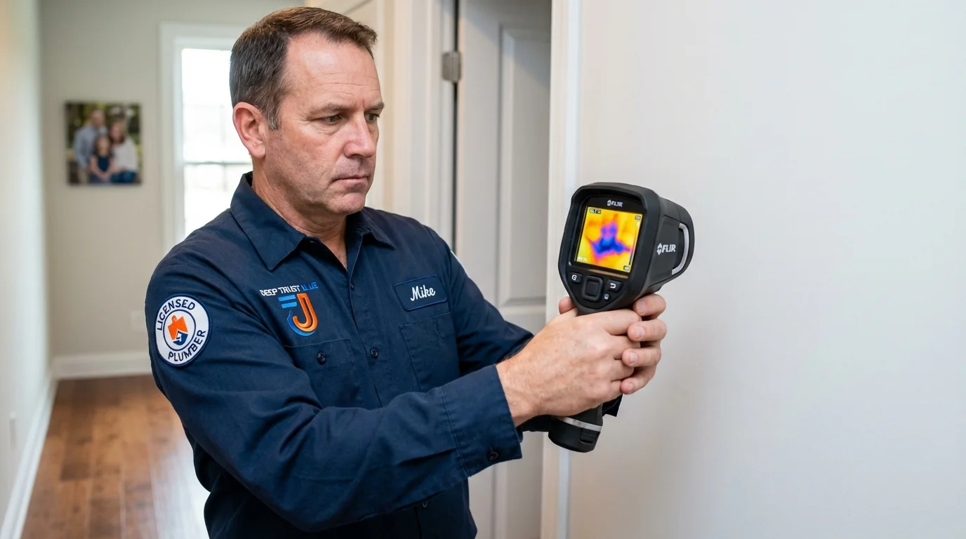 Thermal imaging leak detection by Johns Plumbing LLC in Cheswold